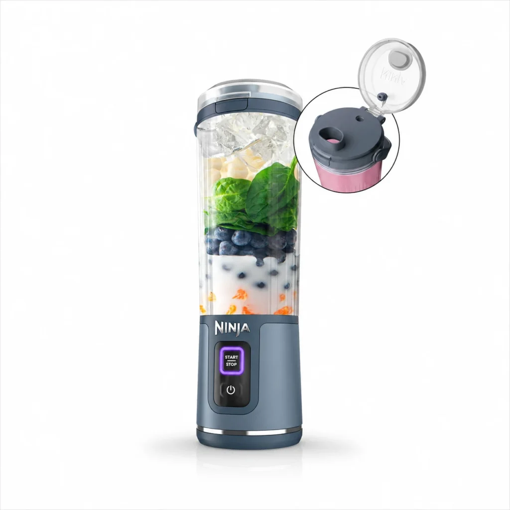 Ninja BC151NV Blast - Licuadora portátil, inalámbrica, recipiente de 18 oz