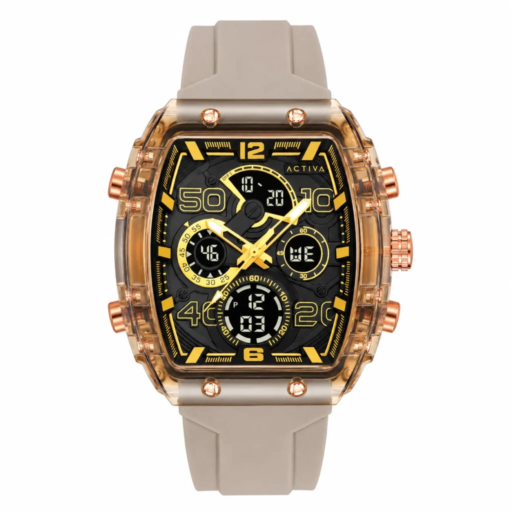 Activa Digital Essentials ACW8109-007 Reloj para Hombre 45mm Albaricoque